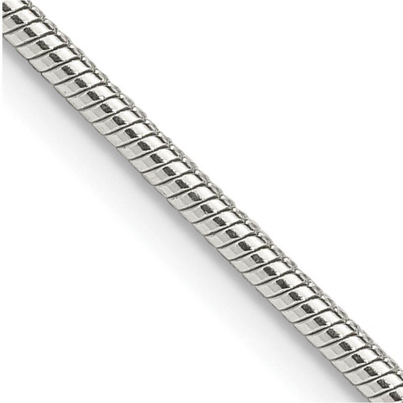 1.75mm Sterling Silver, Round Solid Snake Chain Necklace, 22 Inch